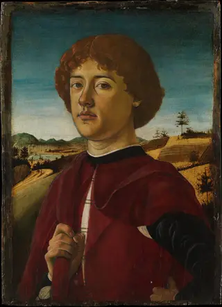Portrait of a Young Man, by Biagio d'Antonio, tempera, 1470