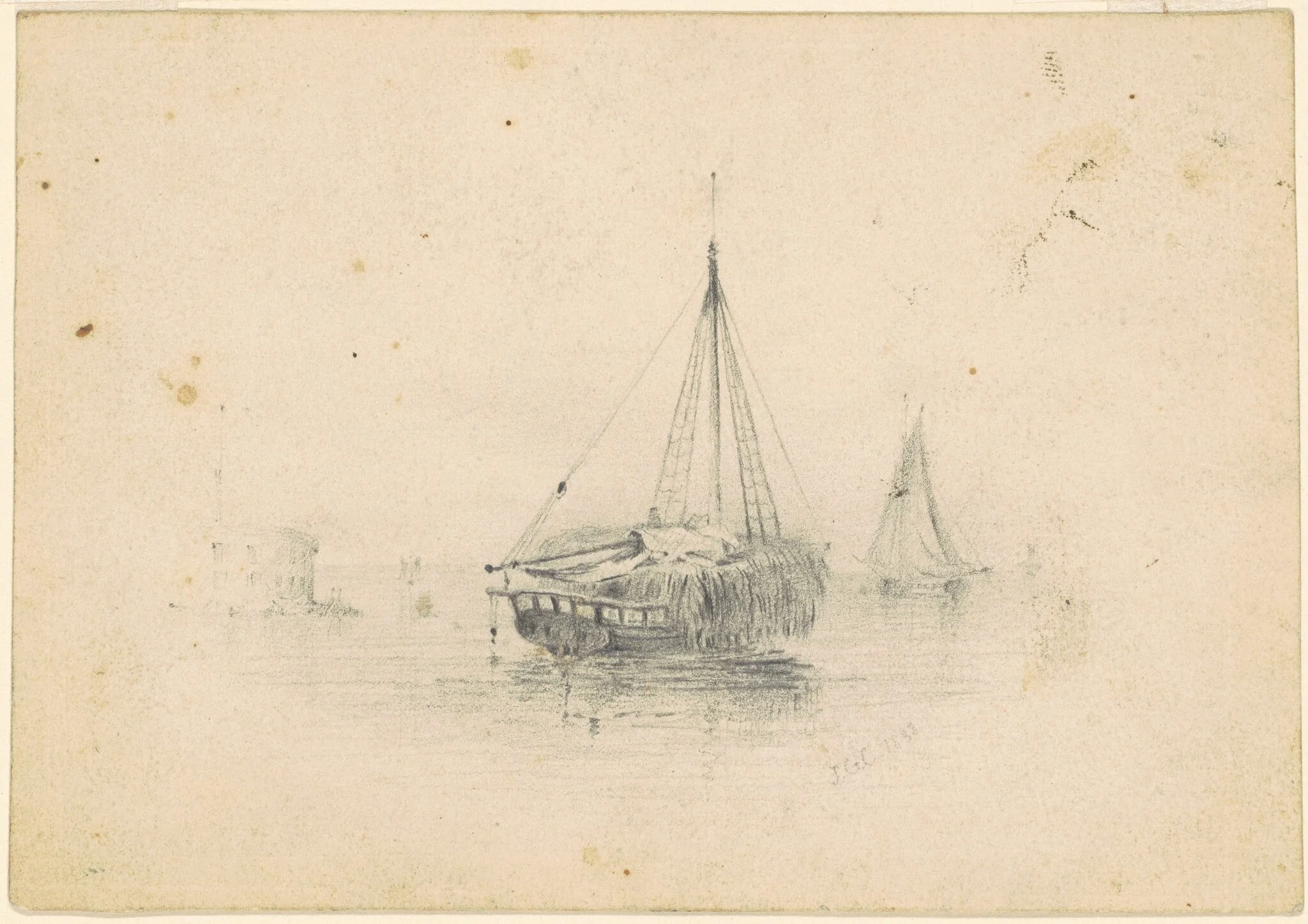 Boats at Anchor, detail