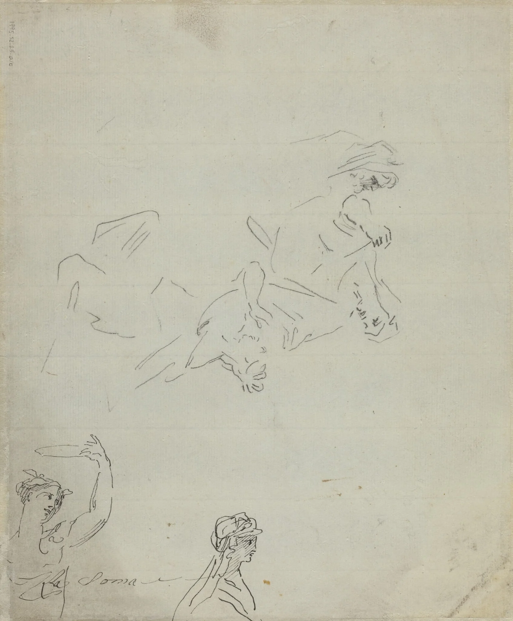 Figure Studies [verso], detail