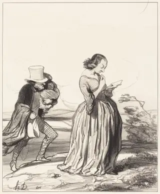 Saperlotte!... que je voudrais... que ma femme ait fini..., by Honoré Daumier, ink, 1844