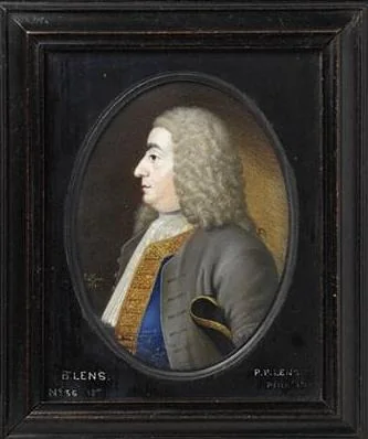 Portrait of Bernard Lens III, the Artist's Father, detail