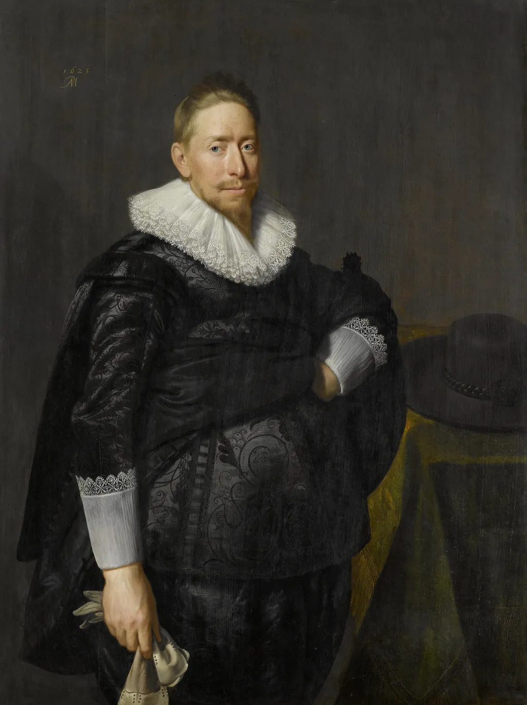 Portrait of a Man, Probably from the Pauw Family, by Paulus Moreelse, oil, 1625