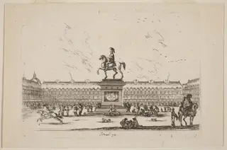Place Royale, by Stefano Della Bella, ink, 1642