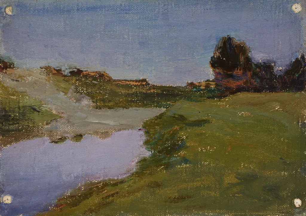 The White Night (The Ushakovka River), by Jan Ciągliński, unspecified, 1911