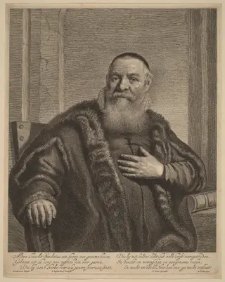 Eleazer Swalmius, by Jonas Suyderhoff, ink, 1652