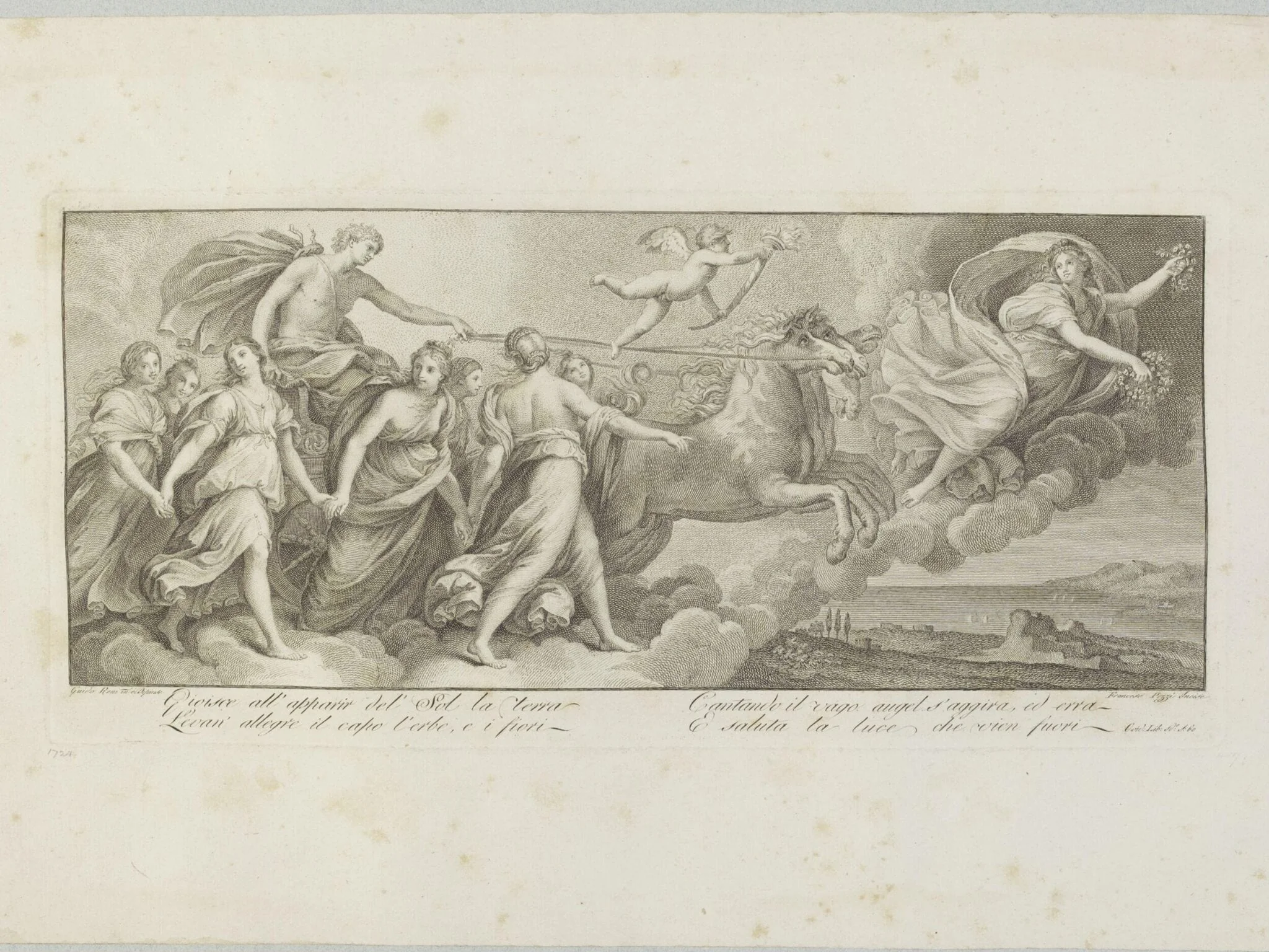 The Chariot of Aurora, detail