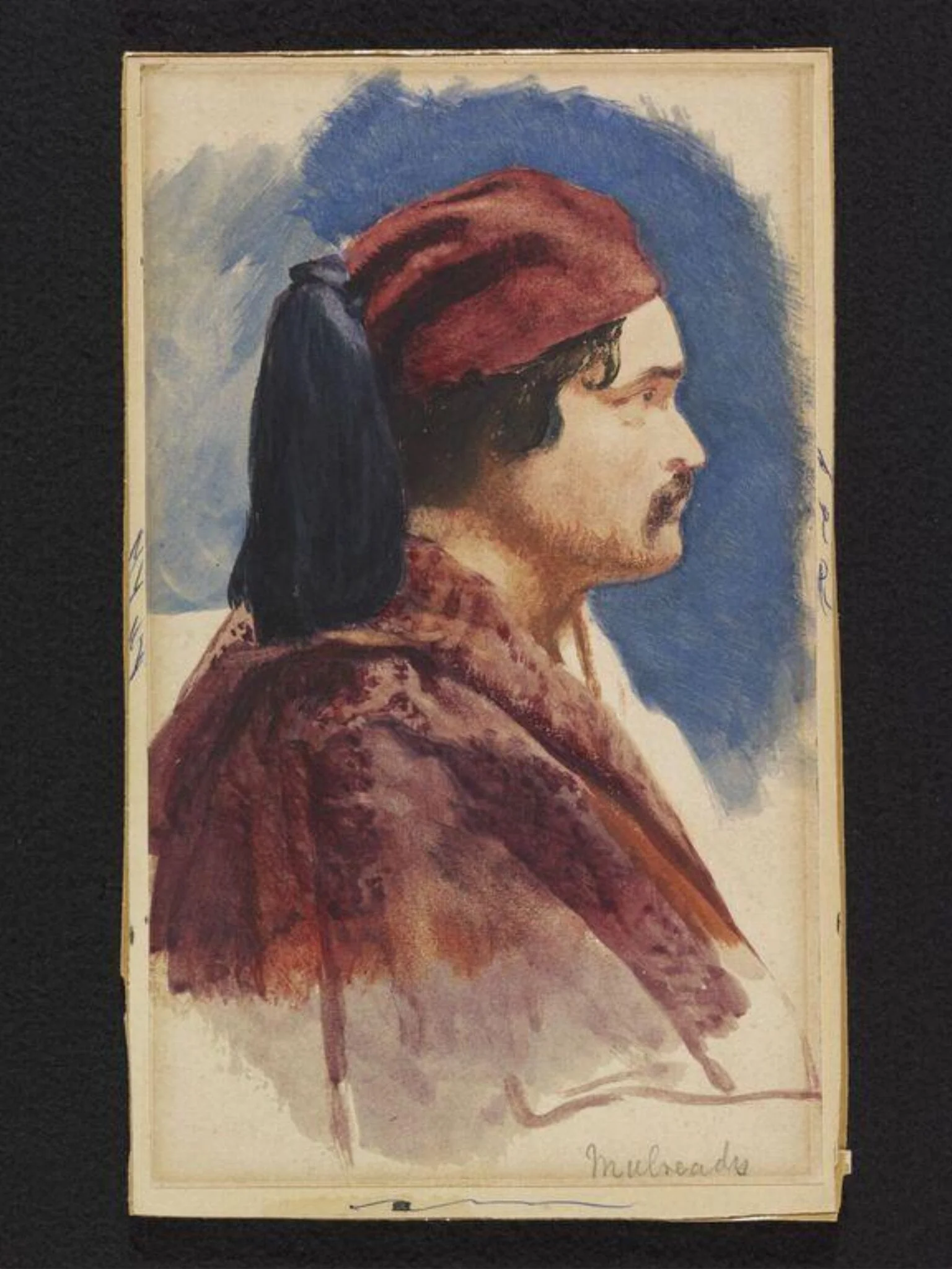 Profile head of Man in Eastern Dress, detail