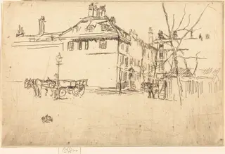 Temple, by James McNeill Whistler, ink, 1880