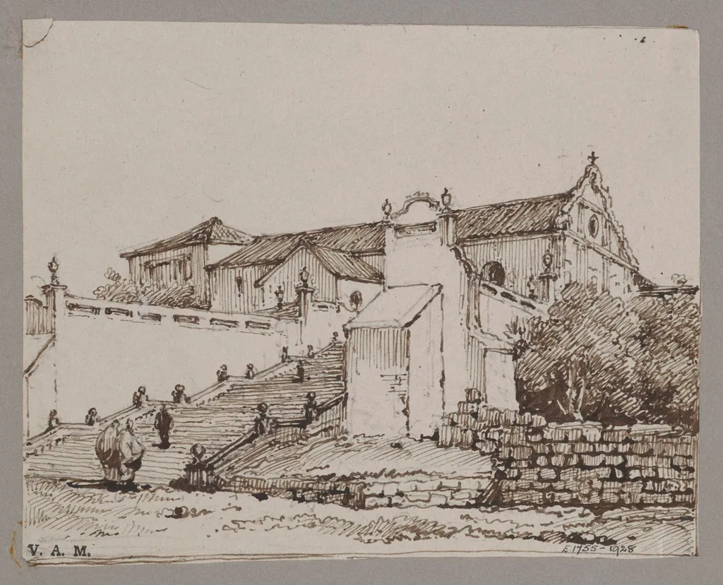 Franciscan Church, Macao, by George Chinnery, 19