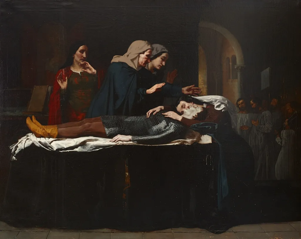 Los amantes de Teruel, by Juan García Martínez, oil, 1857