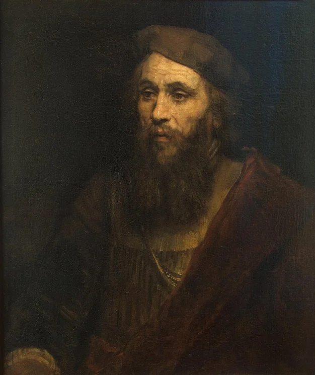 Half-length figure of a man with beard and beret, detail