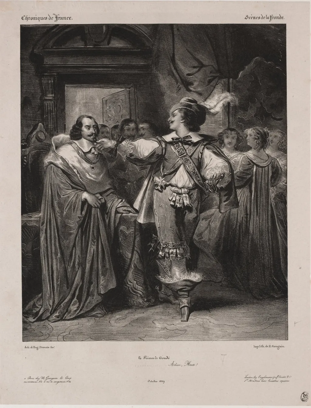 Chronicles of France:  Scene of the Fronde - The Prince of Condé, by Eugène Devéria, 1829