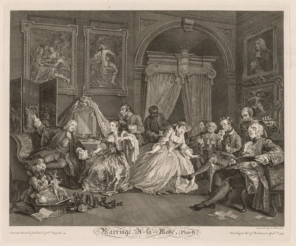 Marriage à la Mode:  The Toilet Scene, by William Hogarth, 1745