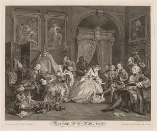 Marriage à la Mode:  The Toilet Scene, by William Hogarth, 1745