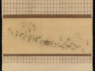 Procession of Insects, by Nishiyama Kan'ei, unspecified, 1865