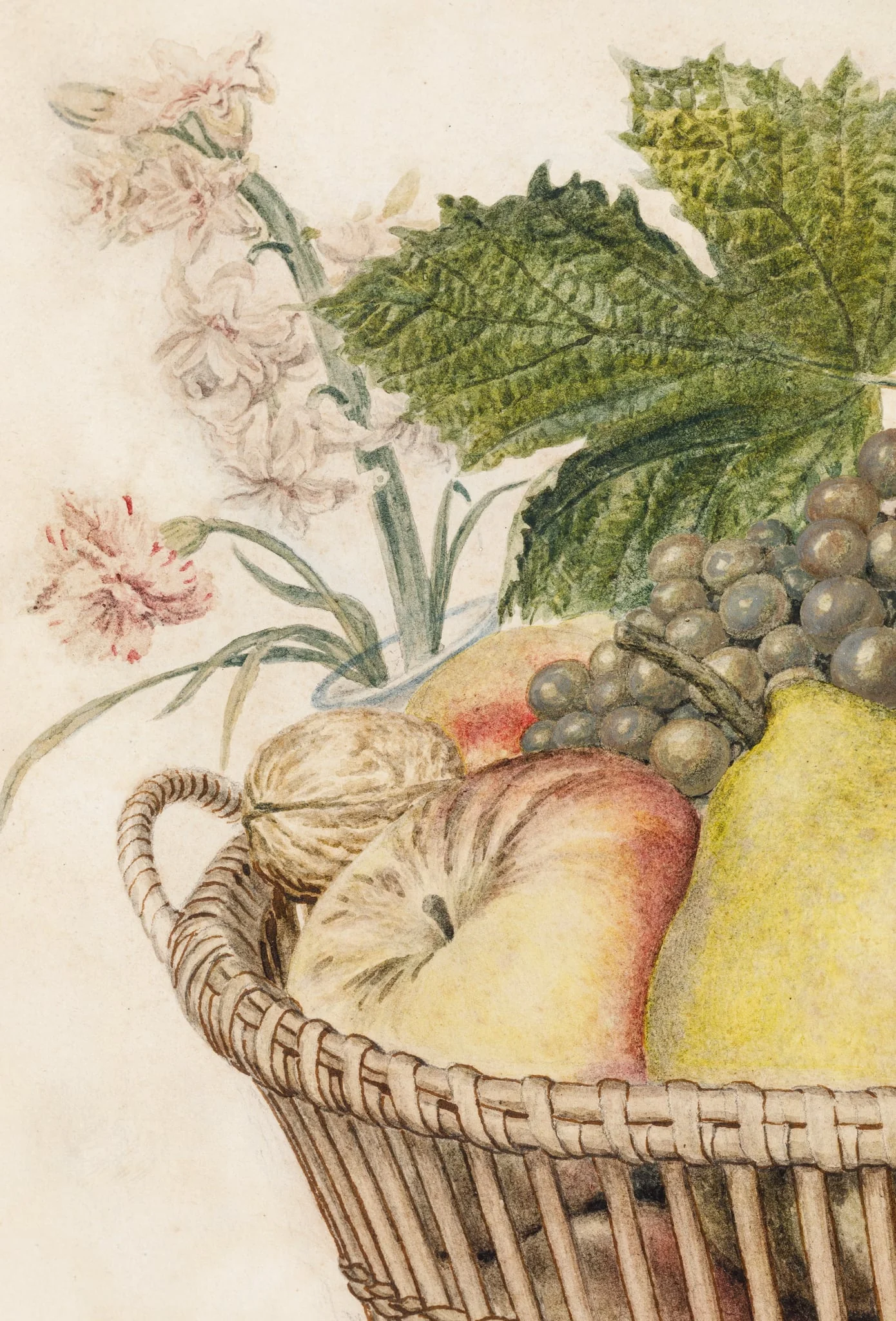 Coș cu fructe, detail