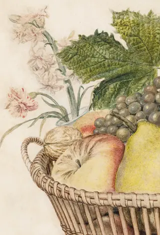 Coș cu fructe, by Girardet Alexandre, 1750