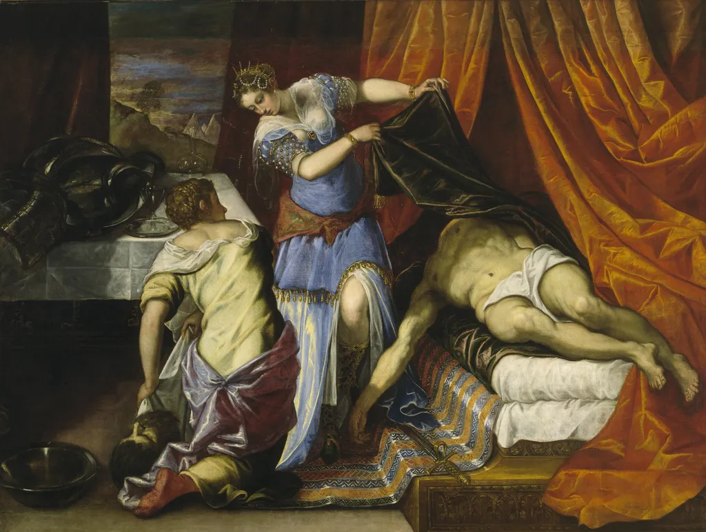 Judith and Holofernes, by Jacopo Tintoretto, oil, 1589