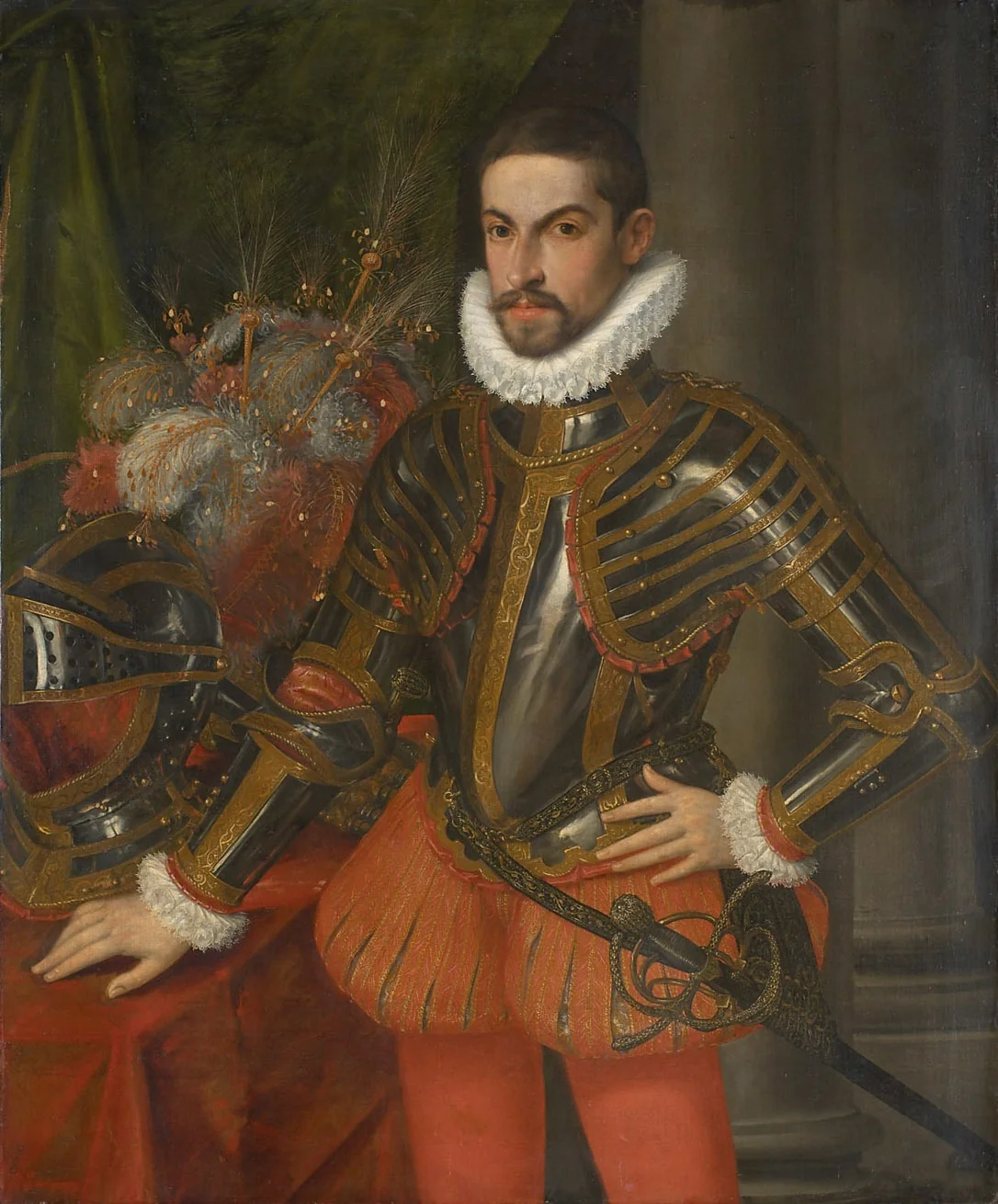 Erzherzog Maximilian III. (1558-1618) im Harnisch, Kniestück, detail
