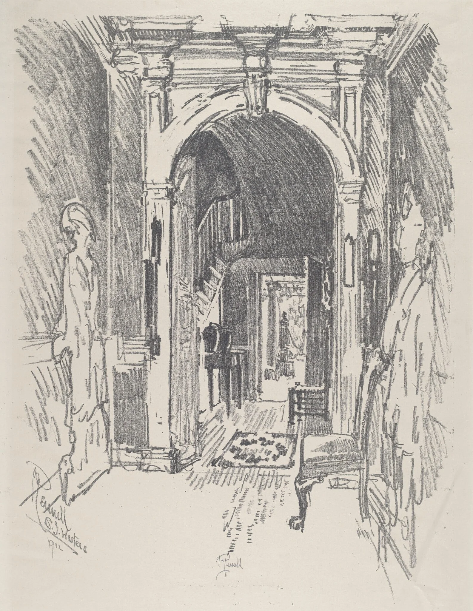 Hallway at Dr. Wister's, detail