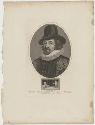 Francis Lord Bacon, by John Chapman, ink, 1798