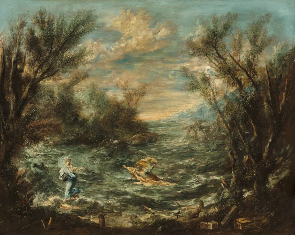 Christ at the Sea of Galilee, by Alessandro Magnasco, oil, 1740