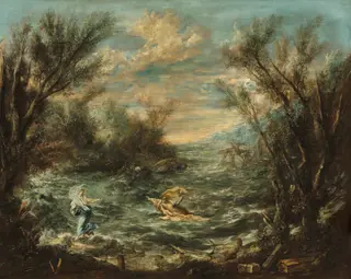 Christ at the Sea of Galilee, by Alessandro Magnasco, oil, 1740