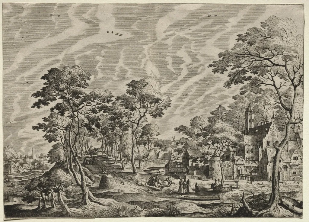 Landscape with a Chateau at the right, by Hans Bol