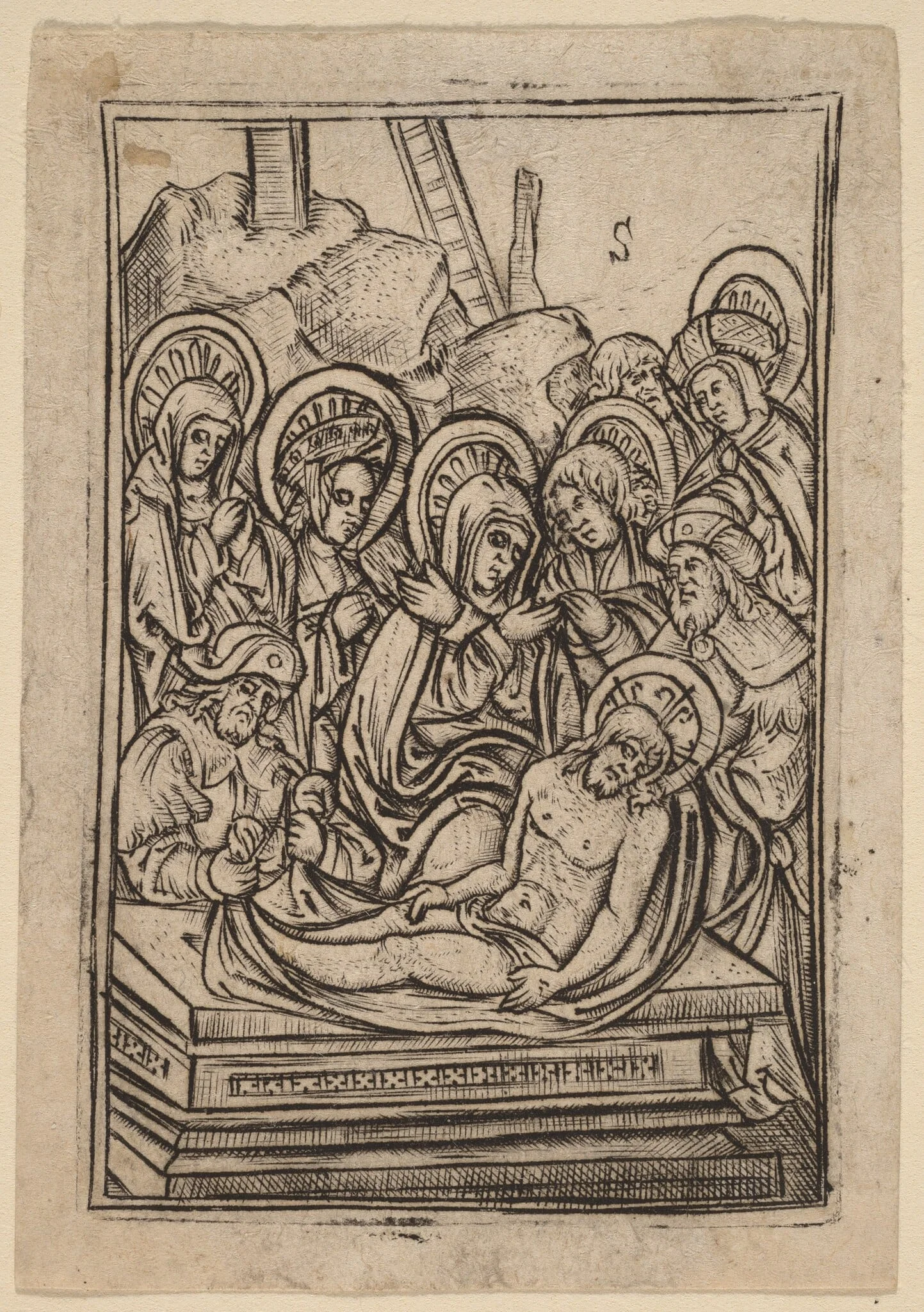 The Entombment, detail