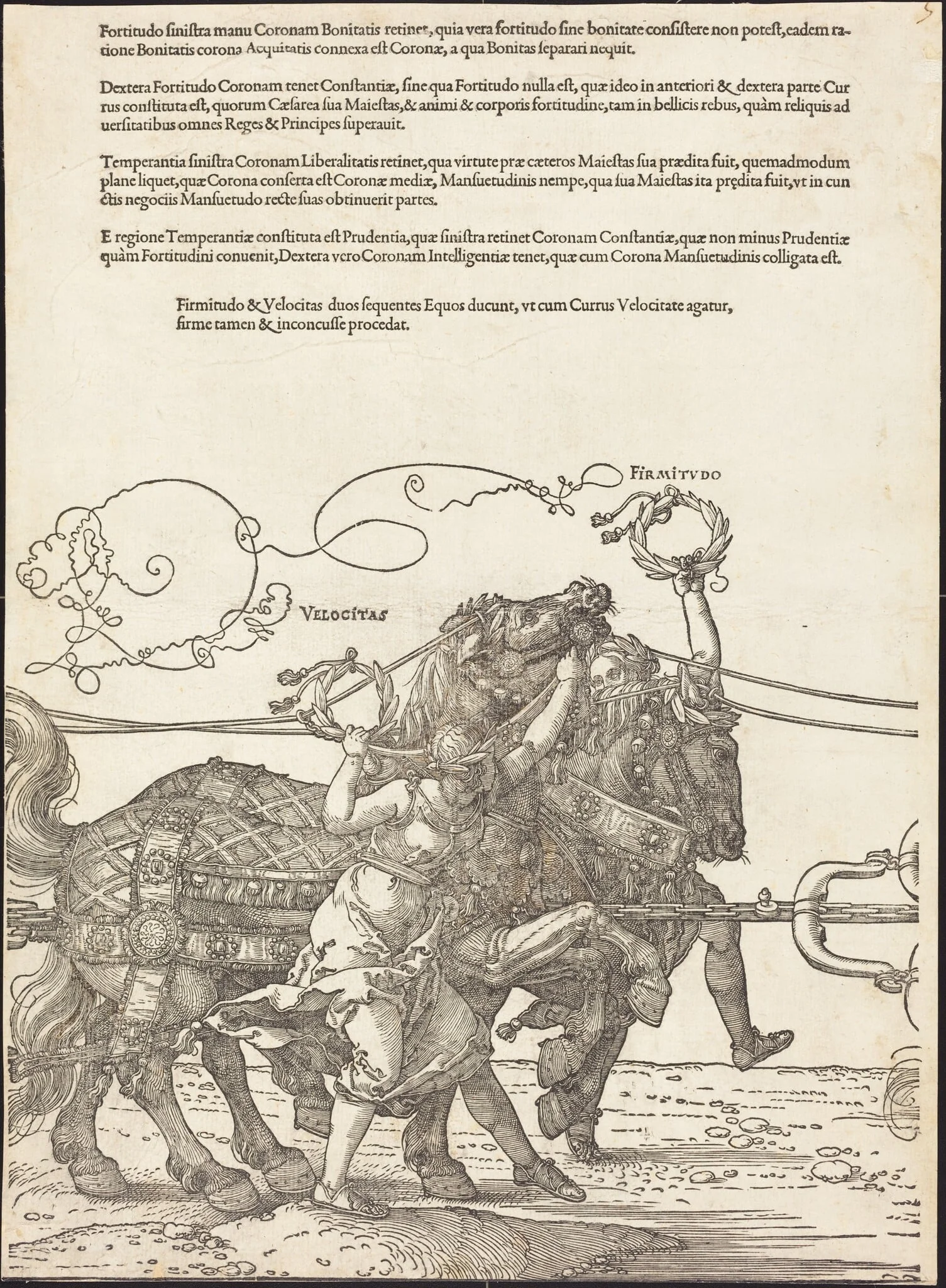 The Triumphal Chariot of Maximilian I (The Great Triumphal Car) [plate 5 of 8], detail