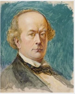 Portrait of Richard Doyle (1824-1883), Artist, detail