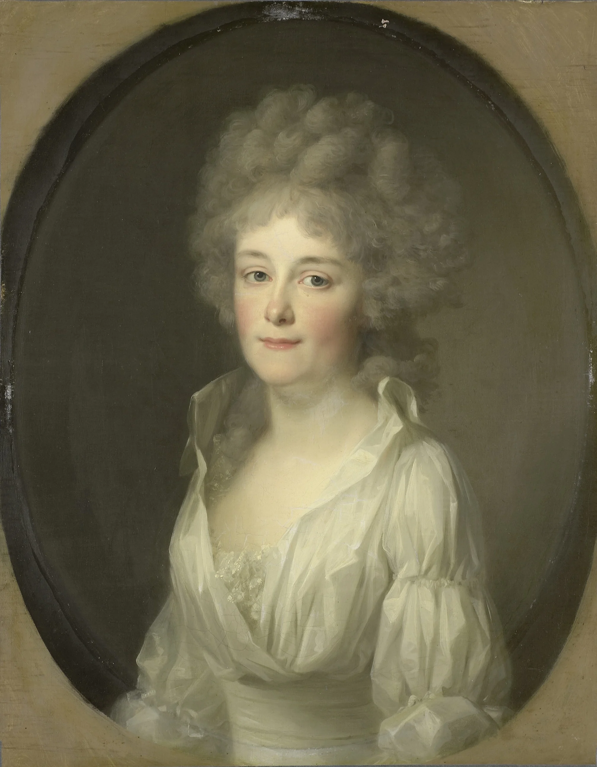 Portrait of Johanna Ferdinanda van Collen, Wife of Salomon Rendorp, detail