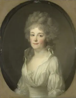 Portrait of Johanna Ferdinanda van Collen, Wife of Salomon Rendorp, by Johann Friedrich August Tischbein, oil, 1797