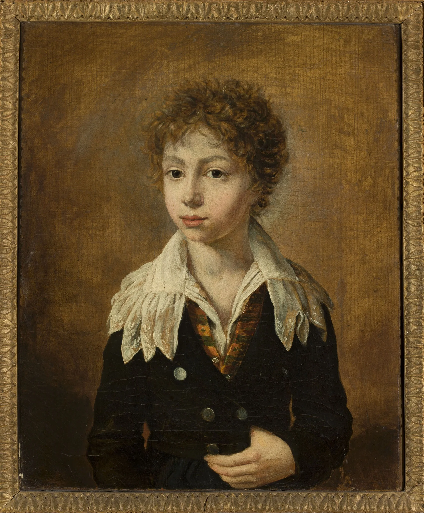 Childhood portrait of Julius von Minutoli, detail