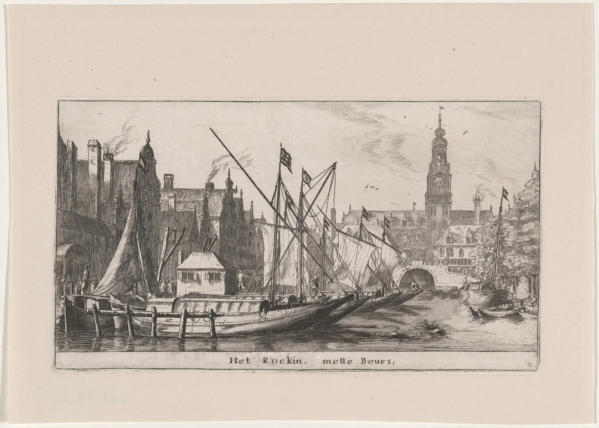 The Rokin and the Bourse in Amsterdam, detail