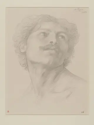 Study of the head of a man, by Alphonse Legros, 1882