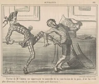 Fureur de Mr Cobden ..., by Honoré Daumier, ink, 1856