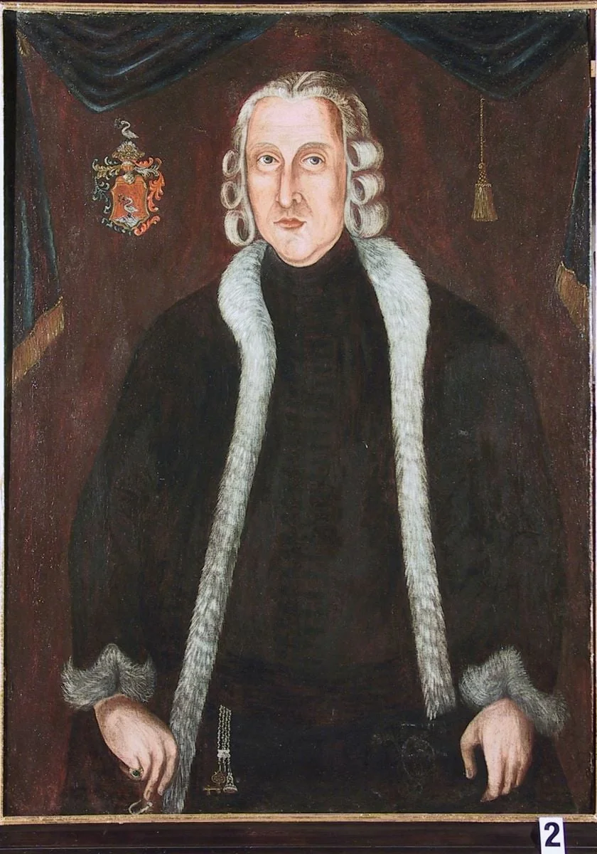 Judecătorul regal Petrus Stephanus Adolph von Klausenburger (în registrul inventar: Judecătorul regal Petrus Stephanus Adolph Klausenburger). Pandant: Susanna von Klausenburger născută Adami, detail