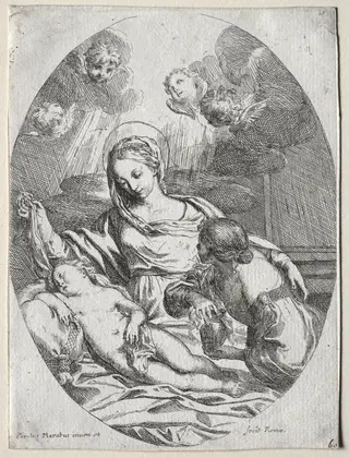 Madonna and Child with the Magdalen, by Carlo Maratta, 1604