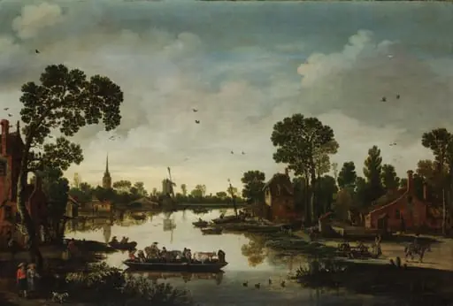 Het ponteveer, by Esaias van de Velde, unspecified, 1622