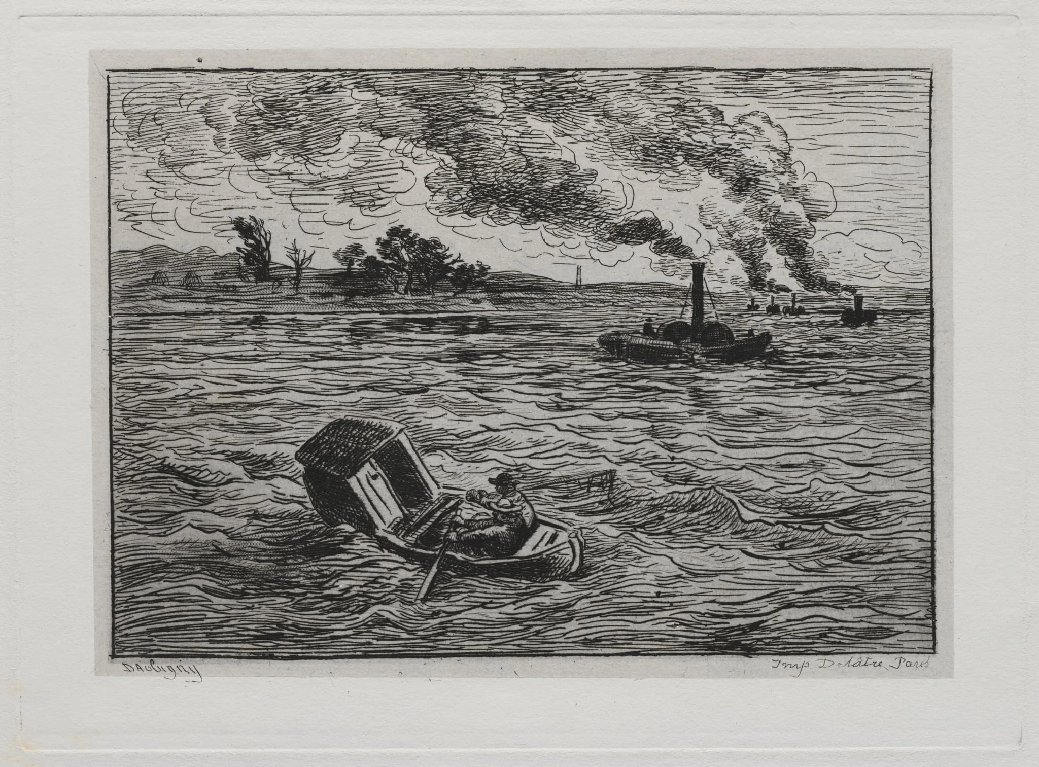 The Boat Trip: The Steamboats or Watch Out for the Steamers, detail