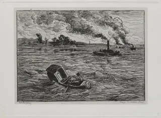 The Boat Trip: The Steamboats or Watch Out for the Steamers, by Charles François Daubigny, 1861