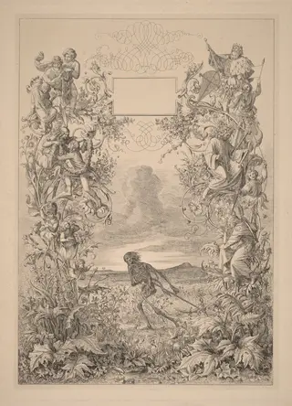 Heute Roth, Morgen Tod (Today Red, Tomorrow Dead), by Eugen Napoleon Neureuther, ink, 1839