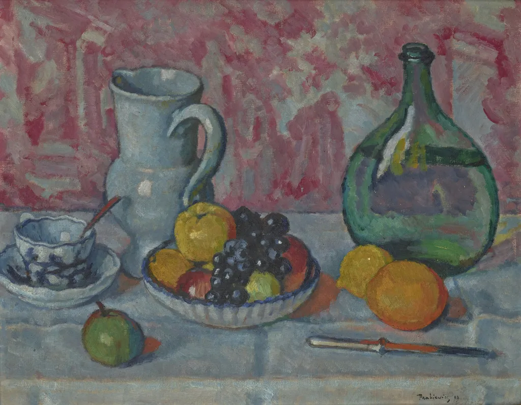 Still Life with a Knife, by Józef Pankiewicz, oil, 1909