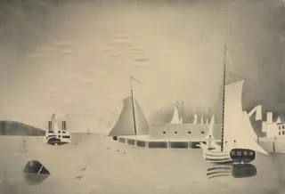 Harbor Scene, by Mary Altha Nims, 1860