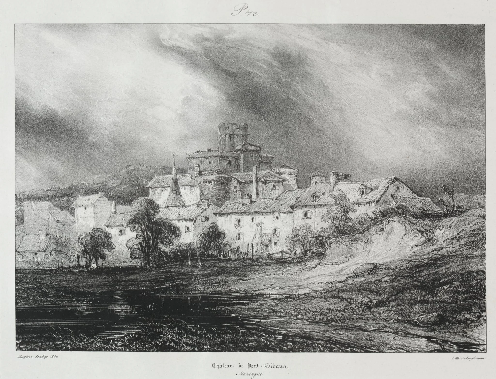 Voyages pittoresques et romantiques dans l'ancienne France, Auvergne: Château de Pont-Gibaud, detail