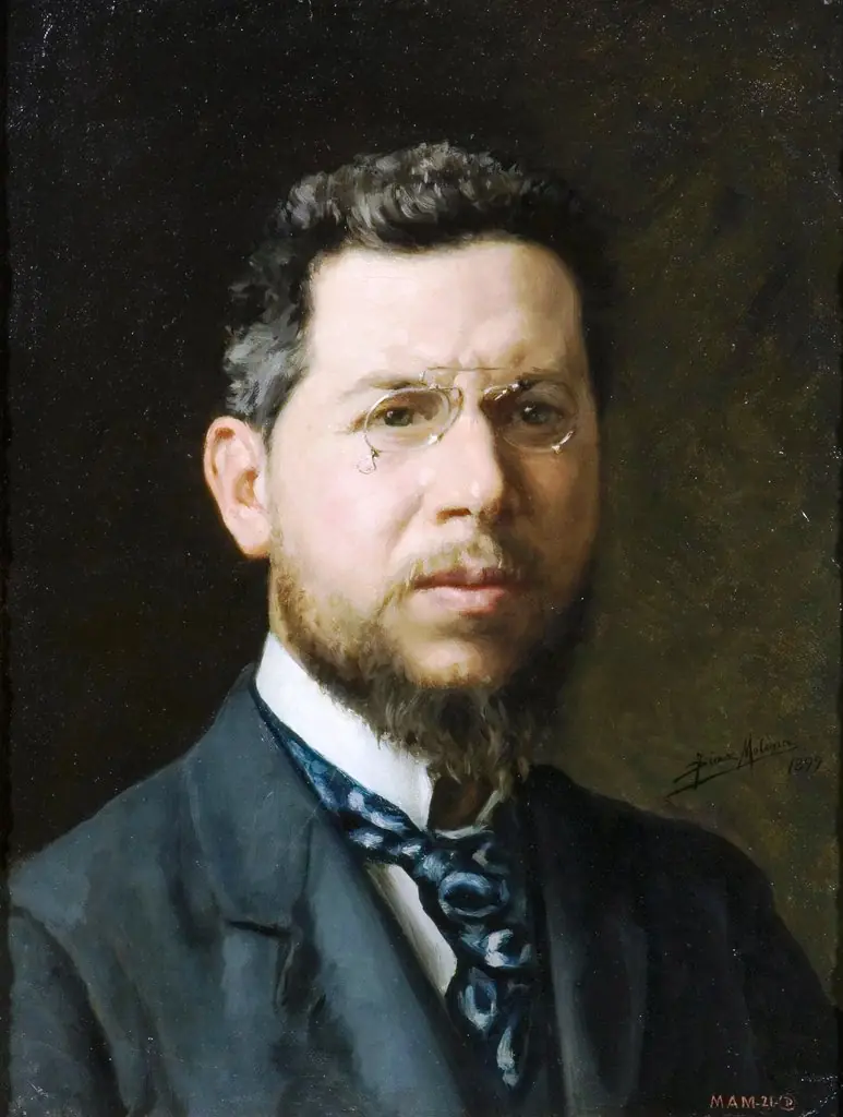 Self-portrait, by José Díaz Molina, oil, 1900