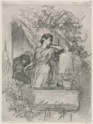 On the Balcony, by Célestin Nanteuil, 1850