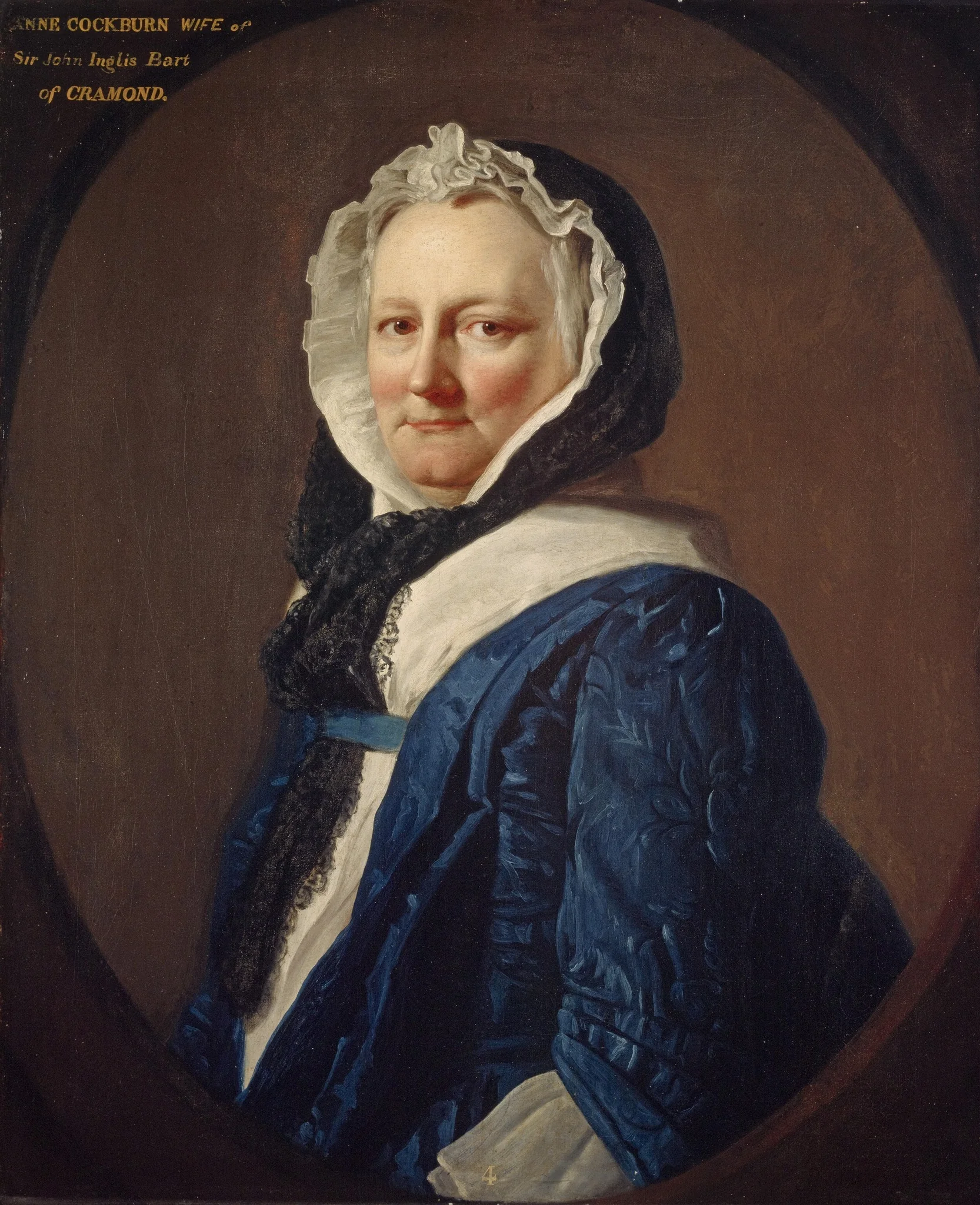 Anne Cockburn, Lady Inglis (died 1772), detail