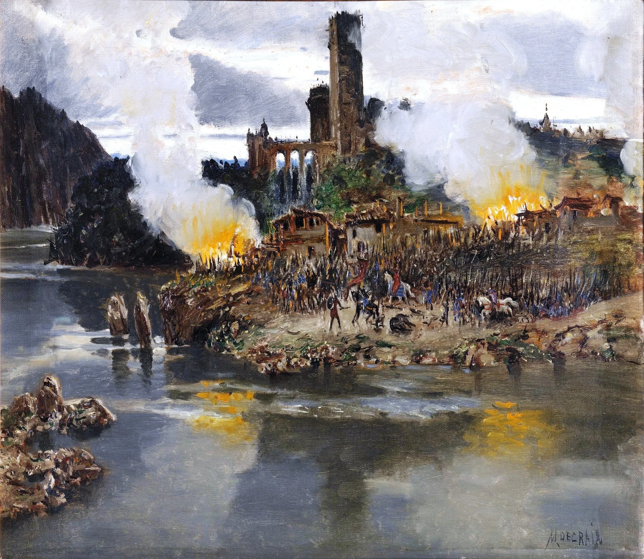 Un fuego (Batalla), detail